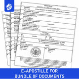 Electronic 'e-Apostille' service for Bundle of Documents + QES Solicitor Certification